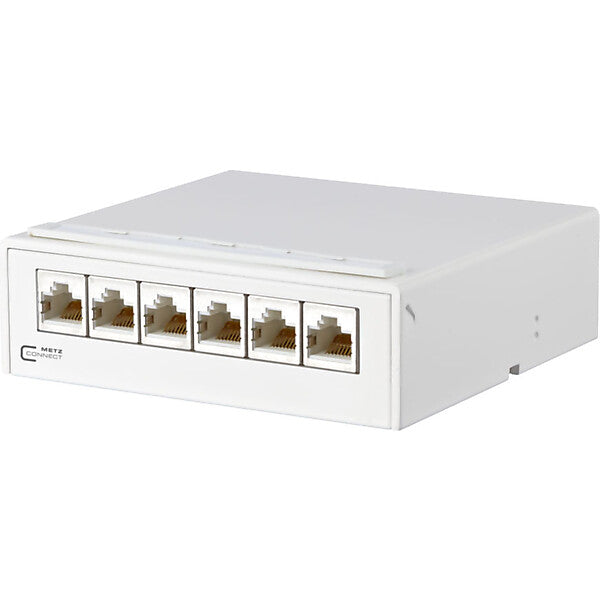 METZ CONNECT AP-Verteiler 6Port C6A 6xRJ45, rws TN EDATC6A-6AP-rws